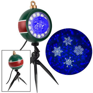 Lightshow Blue White Snowflake Snowflurry Snow Light Projection Christmas